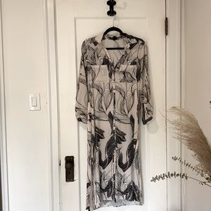 Black and White Wrap Dress